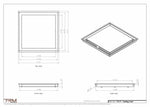 17x17 ceiling vent cover, dimensions drawing