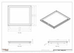 17x20 ceiling vent cover, dimensions drawing
