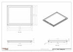 17x22 ceiling vent cover, dimensions drawing