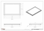 17x24 ceiling vent cover, dimensions drawing