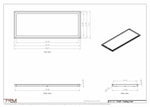 17x43 ceiling vent cover, dimensions drawing