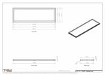 17x53 ceiling vent cover, dimensions drawing