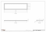 17x66 ceiling vent cover, dimensions drawing