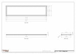 17x70 ceiling vent cover, dimensions drawing