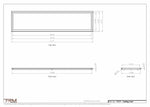 17x71 ceiling vent cover, dimensions drawing