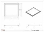 18x21 ceiling vent cover, dimensions drawing