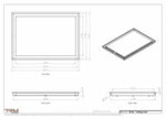 18x26 ceiling vent cover, dimensions drawing