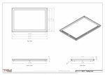 18x27 ceiling vent cover, dimensions drawing