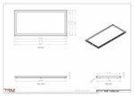 18x38 ceiling vent cover, dimensions drawing