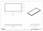 18x39 ceiling vent cover, dimensions drawing