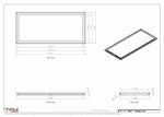 18x41 ceiling vent cover, dimensions drawing