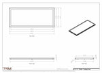 18x43 ceiling vent cover, dimensions drawing