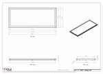 18x45 ceiling vent cover, dimensions drawing