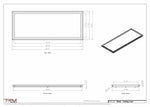 18x46 ceiling vent cover, dimensions drawing