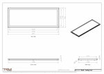 18x48 ceiling vent cover, dimensions drawing