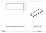 18x50 ceiling vent cover, dimensions drawing