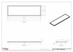 18x60 ceiling vent cover, dimensions drawing