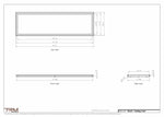 18x62 ceiling vent cover, dimensions drawing