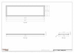18x68 ceiling vent cover, dimensions drawing