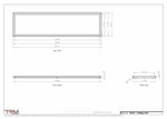 18x69 ceiling vent cover, dimensions drawing