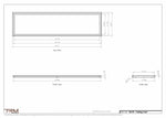 18x70 ceiling vent cover, dimensions drawing
