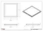 20x20 ceiling vent cover, dimensions drawing