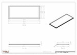 21x53 ceiling vent cover, dimensions drawing