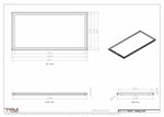 22x45 ceiling vent cover, dimensions drawing
