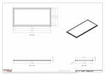 22x47 ceiling vent cover, dimensions drawing