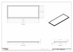 22x57 ceiling vent cover, dimensions drawing