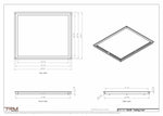23x28 ceiling vent cover, dimensions drawing