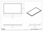 23x41 ceiling vent cover, dimensions drawing