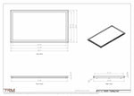 23x42 ceiling vent cover, dimensions drawing