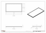 23x46 ceiling vent cover, dimensions drawing