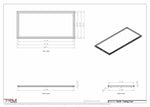 23x50 ceiling vent cover, dimensions drawing
