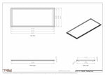 23x54 ceiling vent cover, dimensions drawing