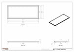 23x55 ceiling vent cover, dimensions drawing