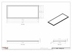 23x58 ceiling vent cover, dimensions drawing