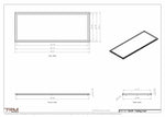 23x59 ceiling vent cover, dimensions drawing