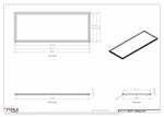 23x60 ceiling vent cover, dimensions drawing