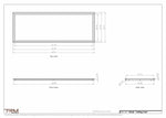 23x64 ceiling vent cover, dimensions drawing