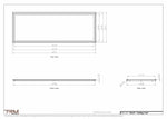 23x65 ceiling vent cover, dimensions drawing