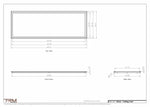 23x66 ceiling vent cover, dimensions drawing