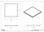 24x24 ceiling vent cover, dimensions drawing