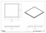 24x25 ceiling vent cover, dimensions drawing