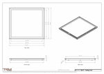 24x27 ceiling vent cover, dimensions drawing
