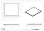 24x28 ceiling vent cover, dimensions drawing