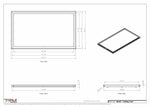 24x42 ceiling vent cover, dimensions drawing
