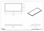 24x51 ceiling vent cover, dimensions drawing