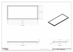 24x55 ceiling vent cover, dimensions drawing